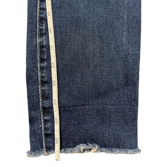 Kut From The Kloth Womens Denim Skinny Jeans With Frayed Hem Size 16 Blue Cotton - Picture 9 of 15